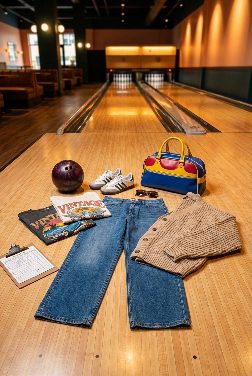 Fun Bowling Alley Looks With Relaxed Fits