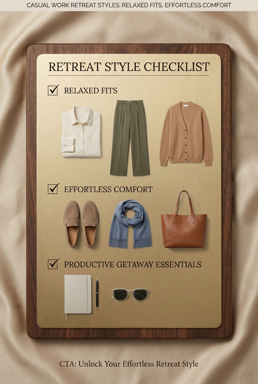 Casual Work Retreat Styles With Relaxed Fits Effortless Comfort For A Productive Getaway - photo 5
