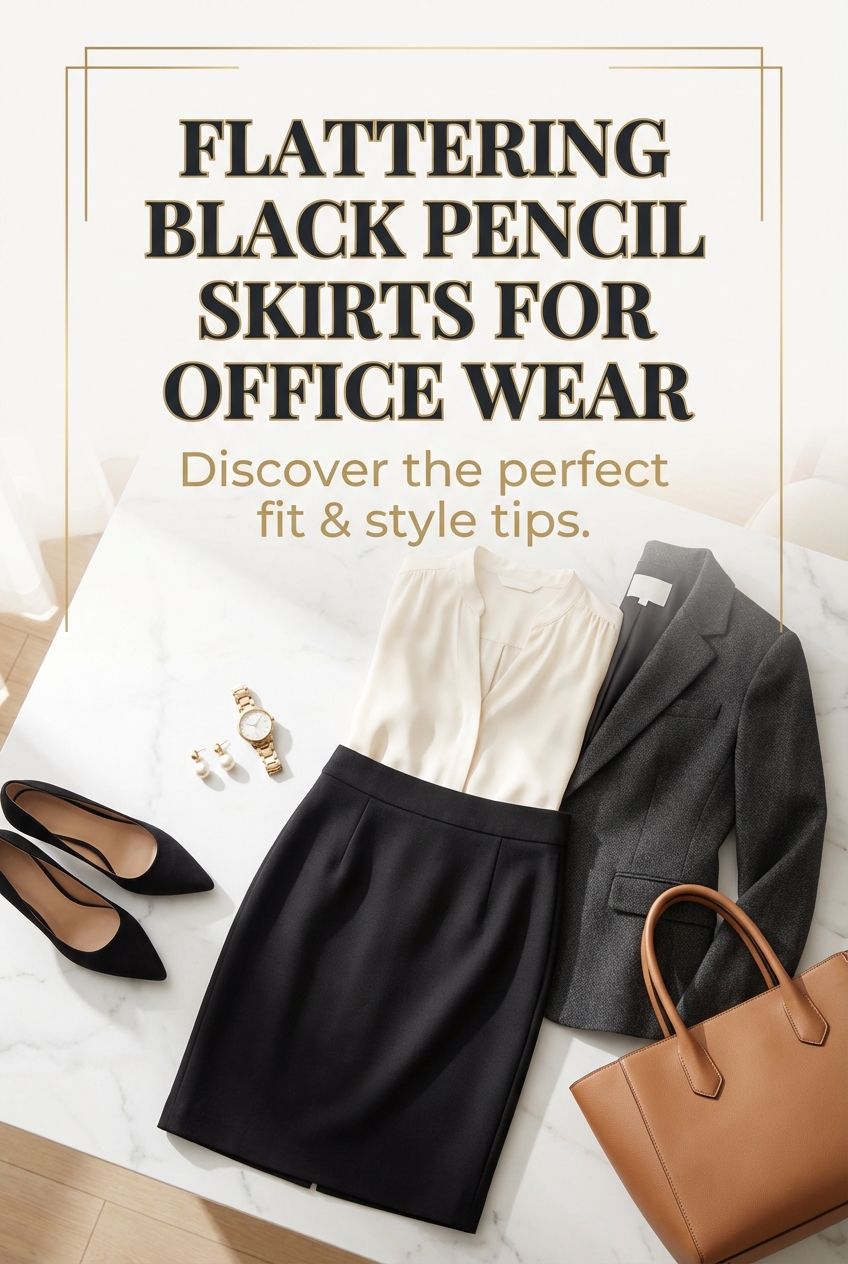 Flattering Black Pencil Skirts For Office Wear - photo 2