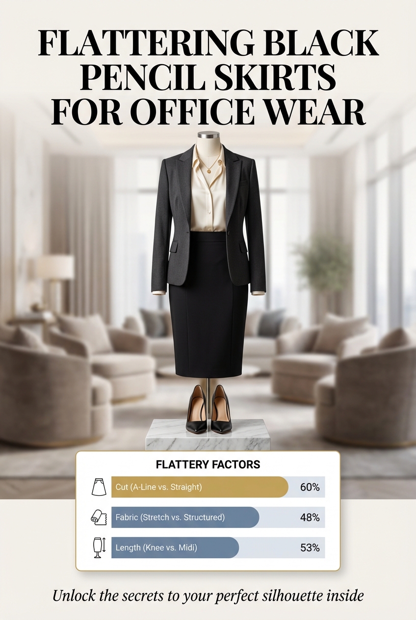 Flattering Black Pencil Skirts For Office Wear - photo 3