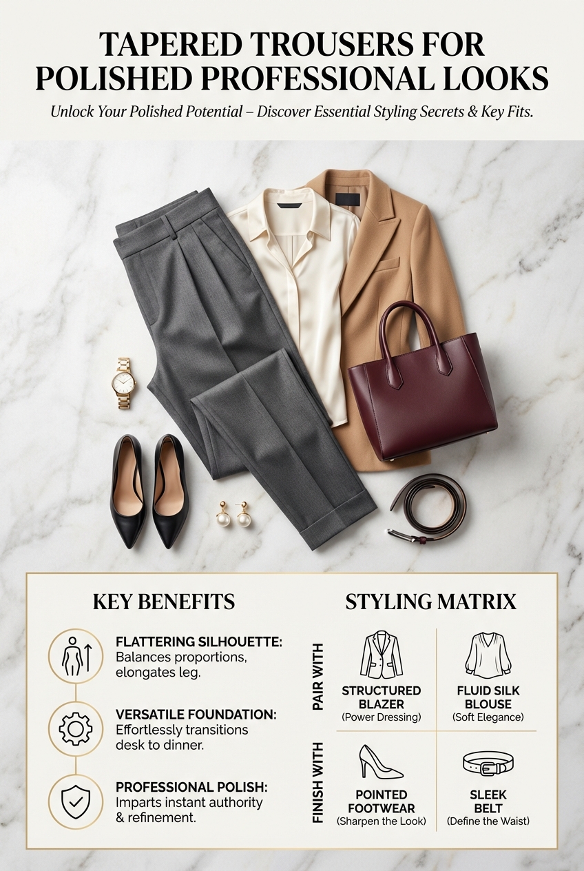Tapered Trousers For Polished Professional Looks - photo 3