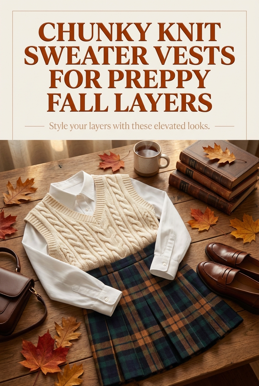 Chunky Knit Sweater Vests For Preppy Fall Layers - photo 2