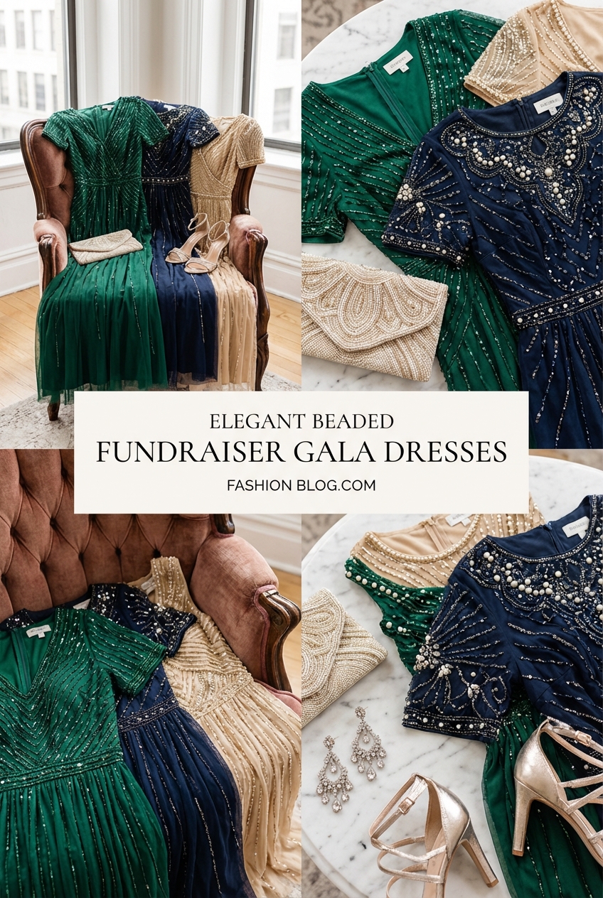 Elegant Fundraiser Gala Dresses With Beaded Details