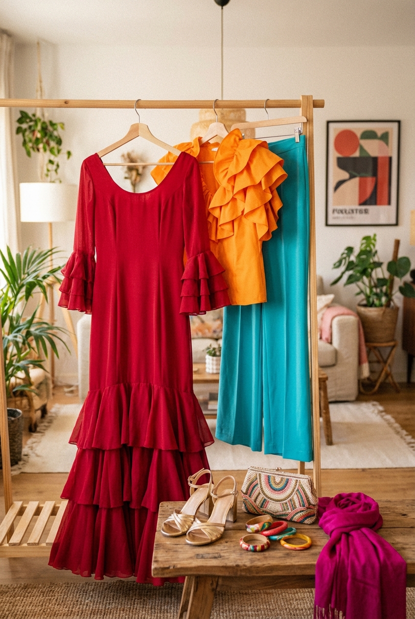 Vibrant Salsa Night Dresses With Bold Ruffles Turning Heads With Every Twirl