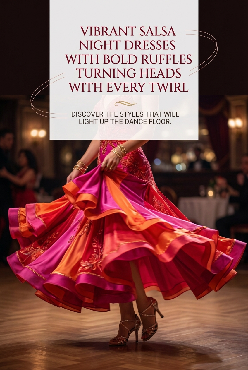 Vibrant Salsa Night Dresses With Bold Ruffles Turning Heads With Every Twirl - photo 2