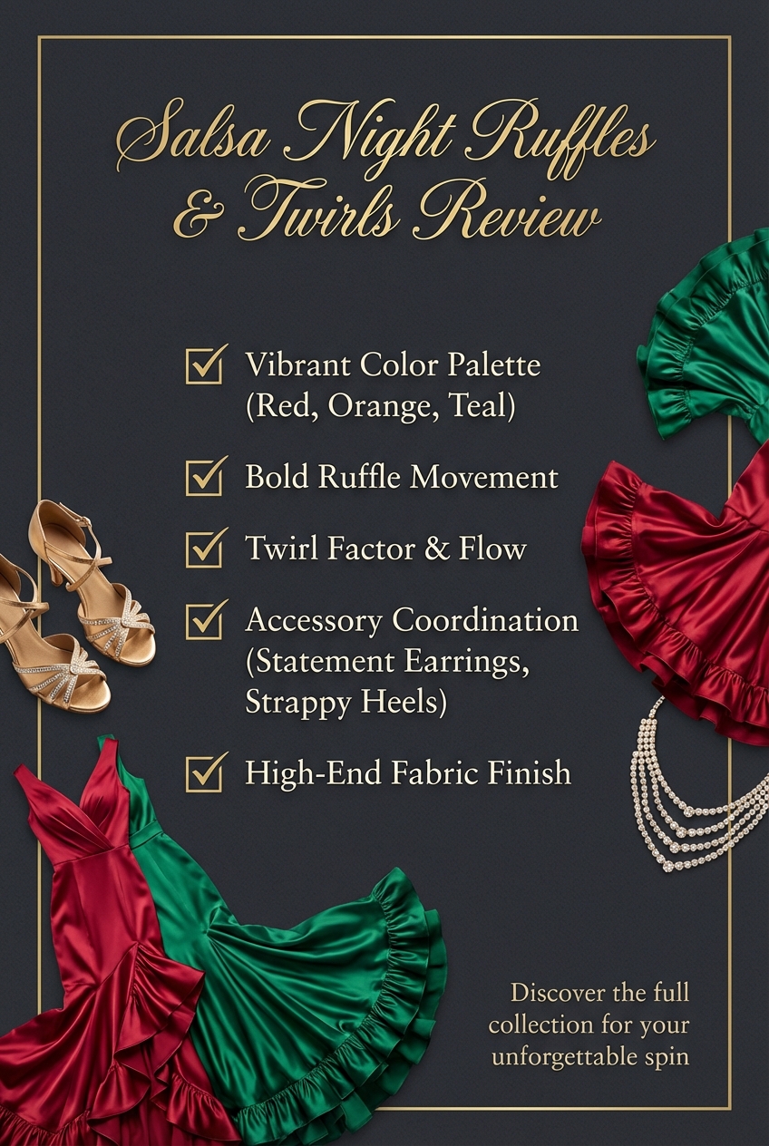 Vibrant Salsa Night Dresses With Bold Ruffles Turning Heads With Every Twirl - photo 5