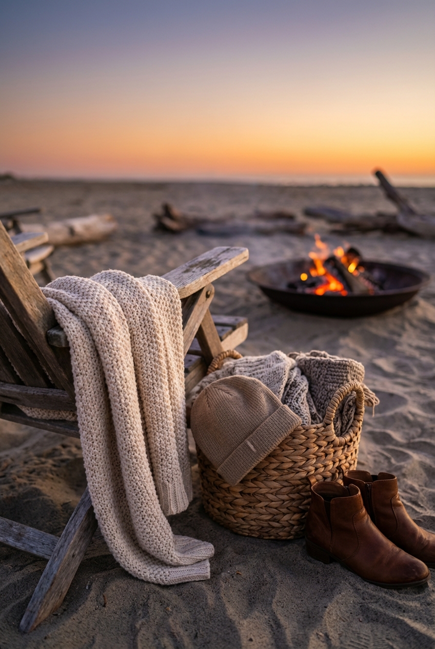 Beach Bonfire Looks With Cozy Wraps Warm Stylish And Perfect For Breezy Nights