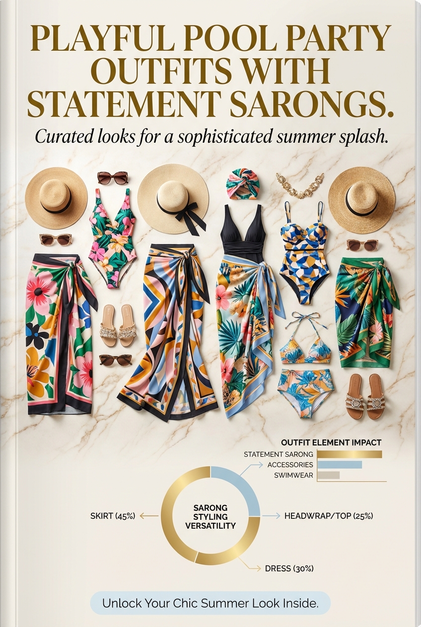 Playful Pool Party Outfits With Statement Sarongs - photo 3