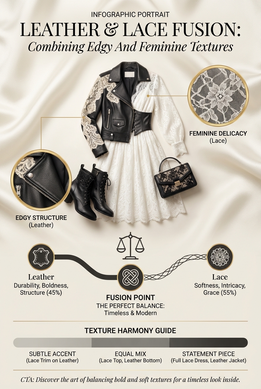Leather And Lace Fusion Combining Edgy And Feminine Textures - photo 3