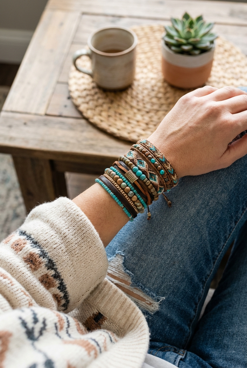 Styling Layered Bracelets For A Boho Look