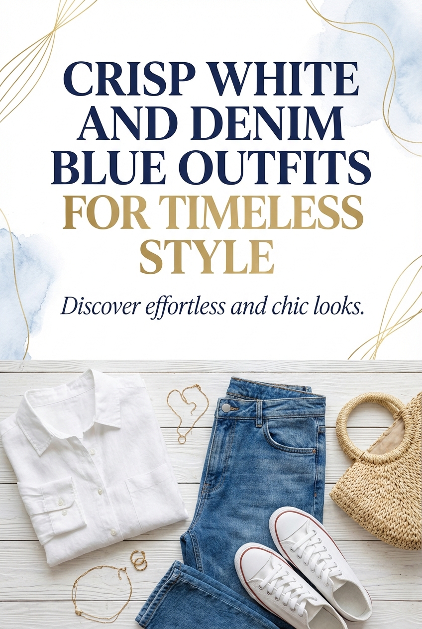 Crisp White And Denim Blue Outfits For Timeless Style - photo 2