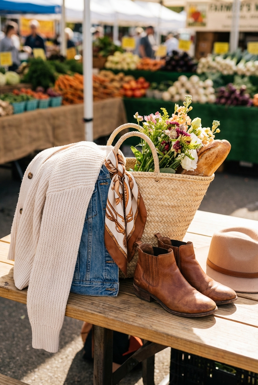 Fun Weekend Farmers Market Styles With Easy Layers Effortless And Chic For A Day Of Strolling