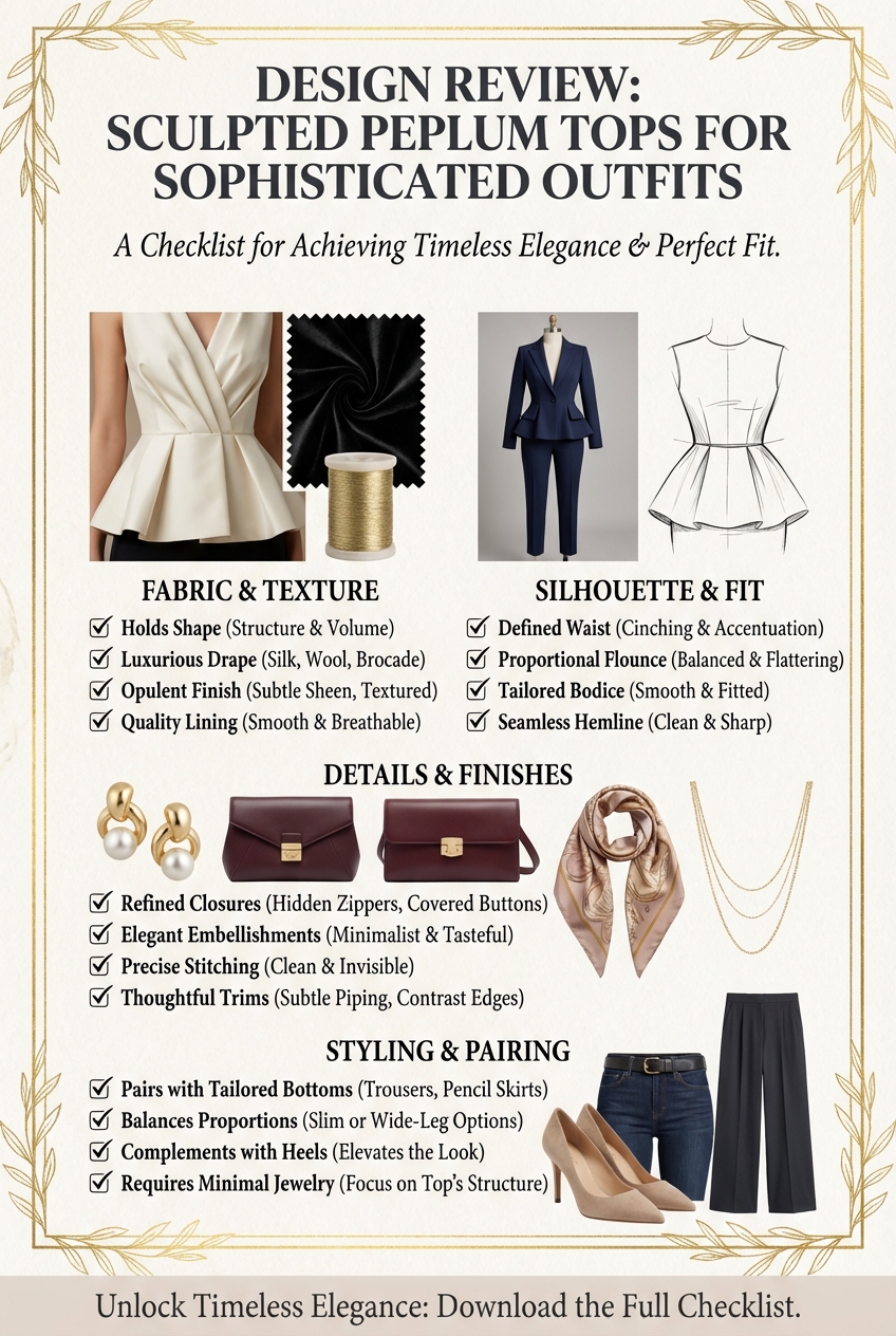 Sculpted Peplum Tops For Sophisticated Outfits - photo 5