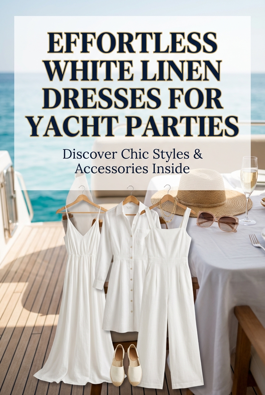 Effortless White Linen Dresses For Yacht Parties - photo 2
