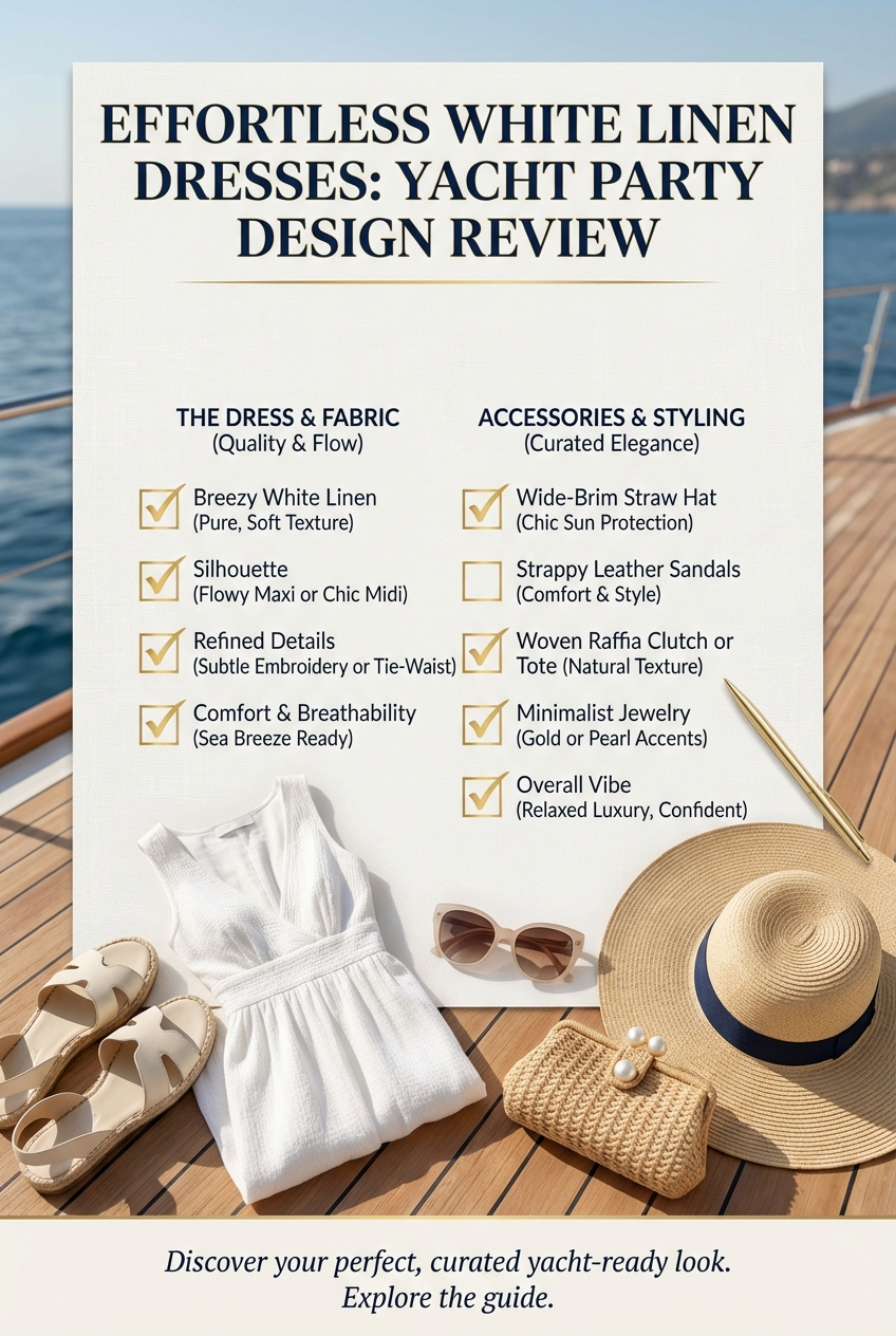 Effortless White Linen Dresses For Yacht Parties - photo 5
