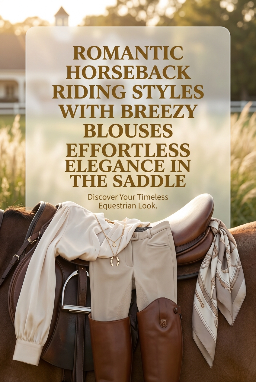 Romantic Horseback Riding Styles With Breezy Blouses Effortless Elegance In The Saddle - photo 2