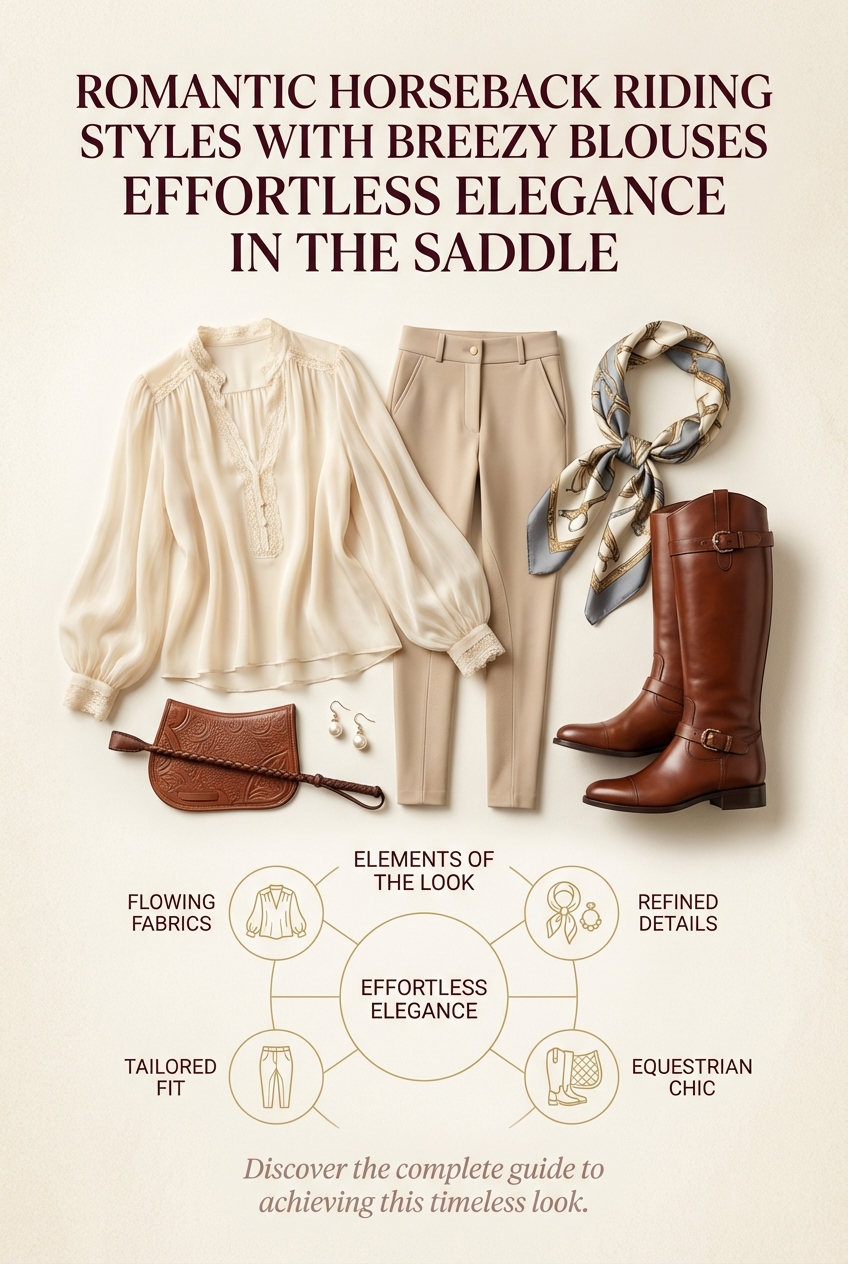 Romantic Horseback Riding Styles With Breezy Blouses Effortless Elegance In The Saddle - photo 3