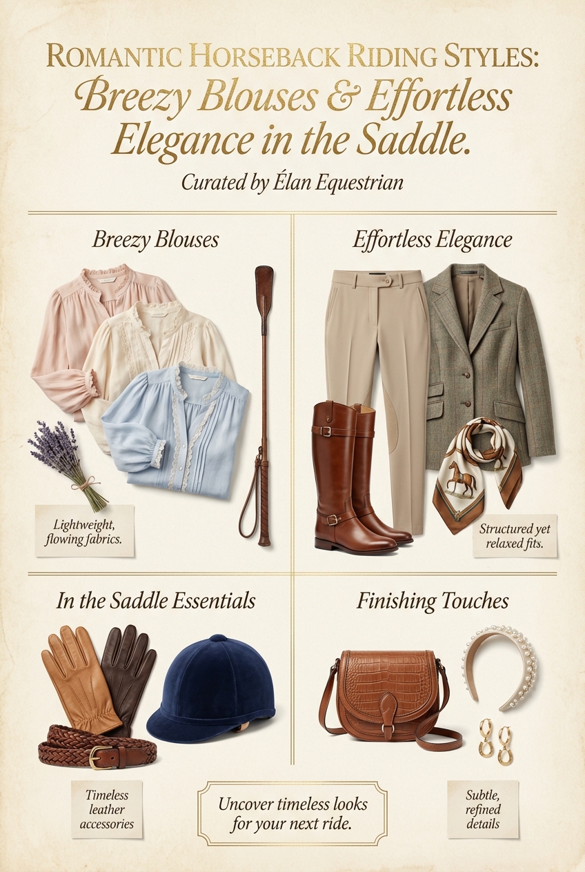 Romantic Horseback Riding Styles With Breezy Blouses Effortless Elegance In The Saddle - photo 4
