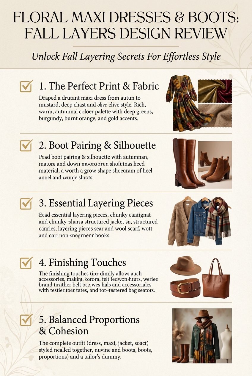 Floral Maxi Dresses With Boots For Fall Layers - photo 5