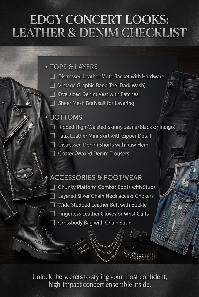 Edgy Concert Looks With Leather And Denim - photo 5
