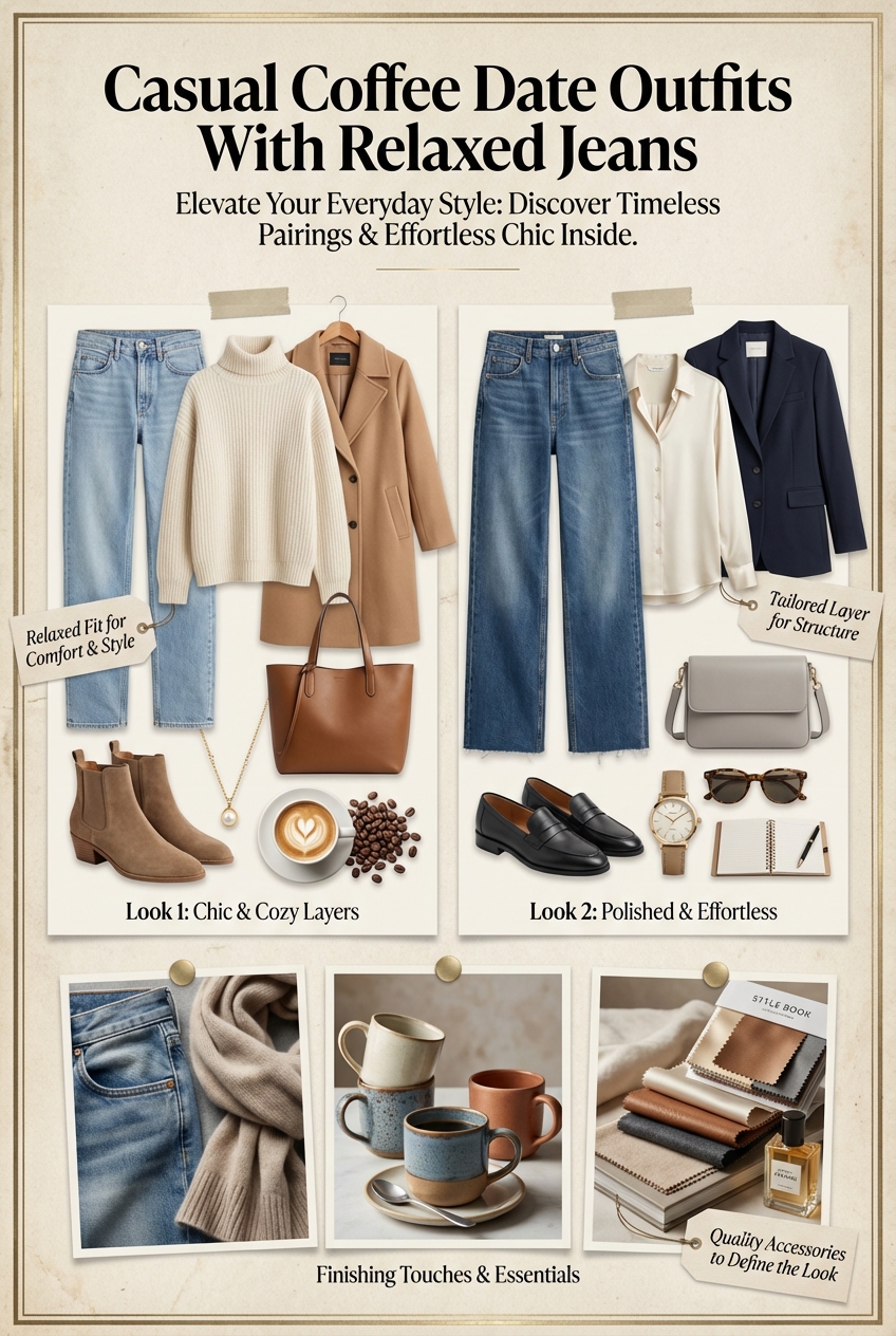Casual Coffee Date Outfits With Relaxed Jeans - photo 4
