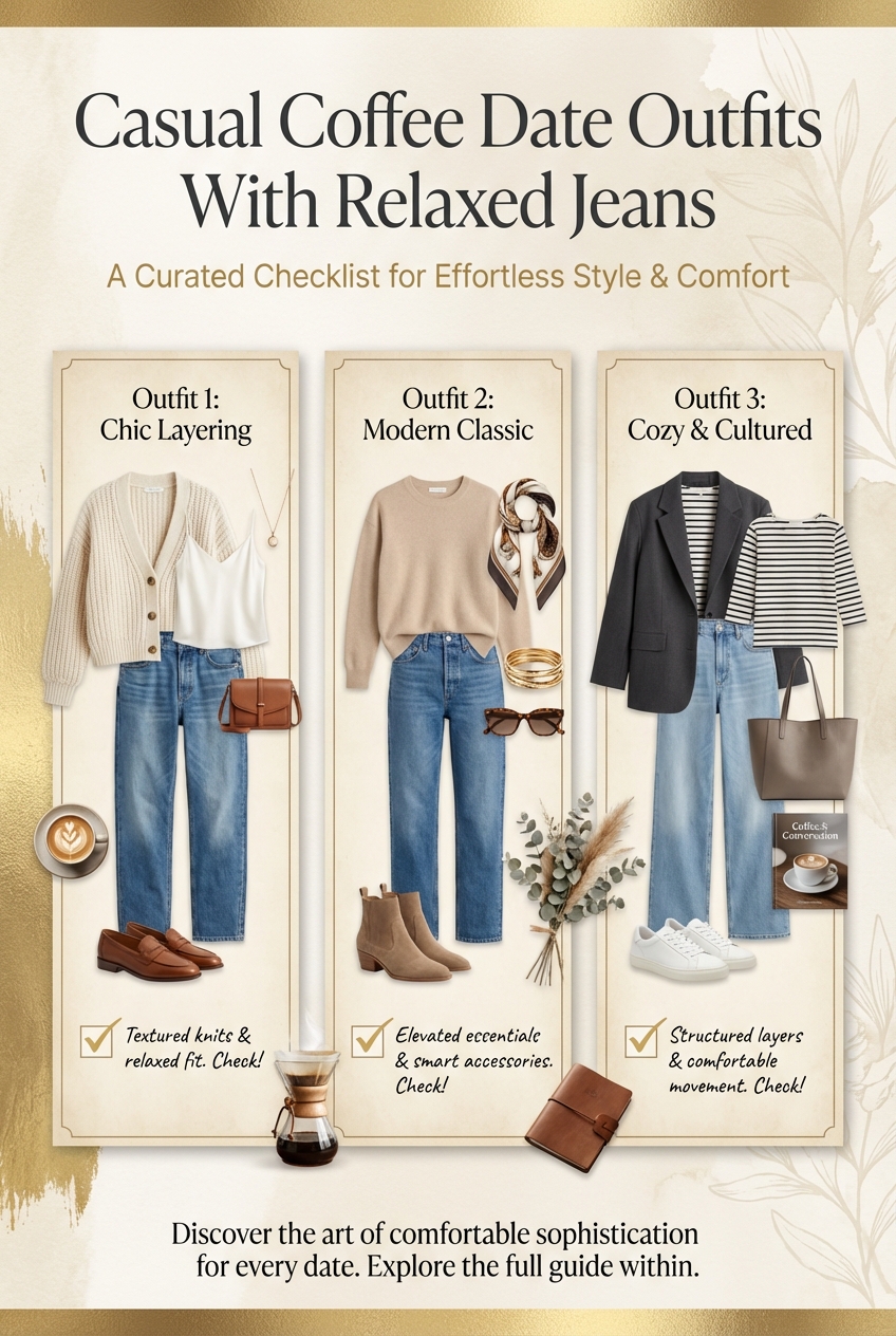 Casual Coffee Date Outfits With Relaxed Jeans - photo 5