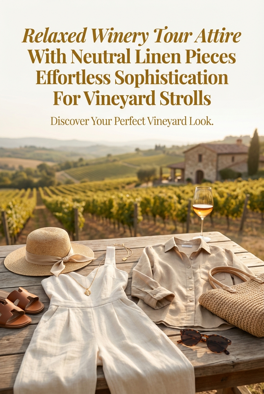 Relaxed Winery Tour Attire With Neutral Linen Pieces Effortless Sophistication For Vineyard Strolls - photo 2
