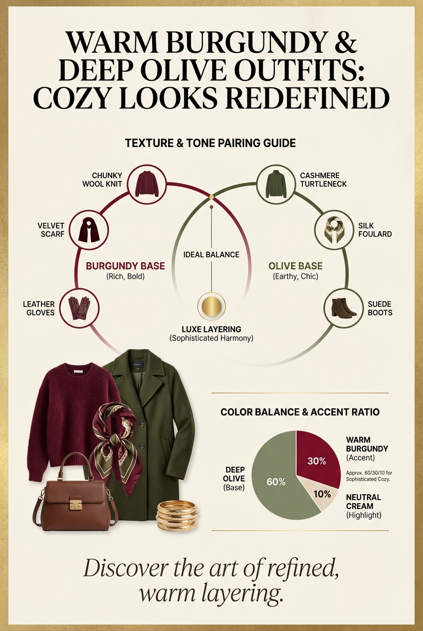 Warm Burgundy And Deep Olive Outfits For Cozy Looks - photo 3