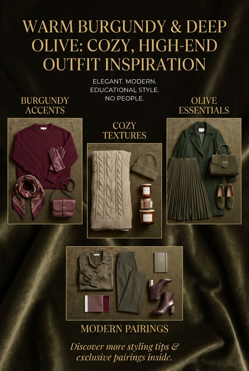 Warm Burgundy And Deep Olive Outfits For Cozy Looks - photo 4