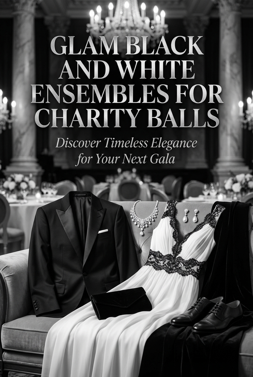 Glam Black And White Ensembles For Charity Balls - photo 2