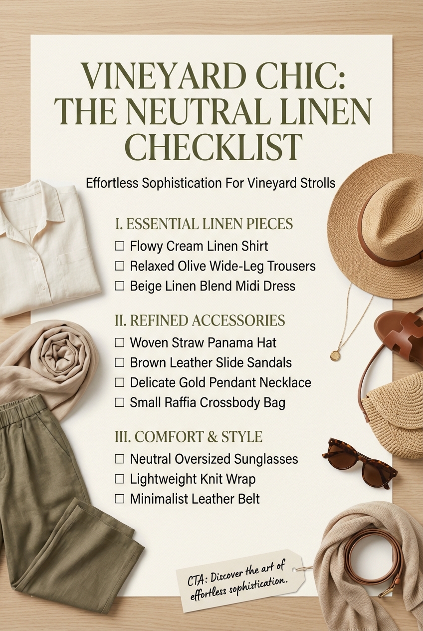 Relaxed Winery Tour Attire With Neutral Linen Pieces Effortless Sophistication For Vineyard Strolls - photo 5