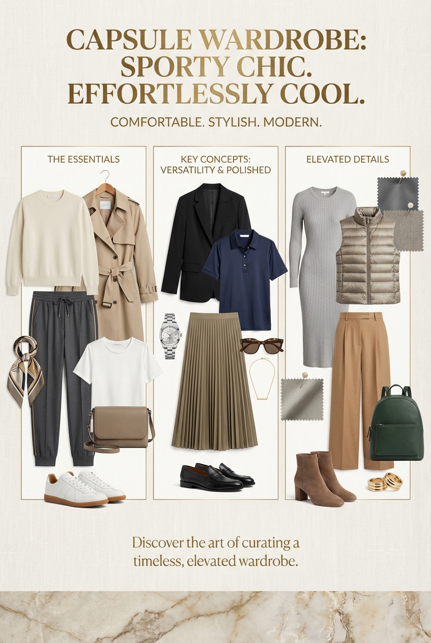 Capsule Wardrobe For The Sporty Chic Look Effortlessly Cool Comfortable And Stylish - photo 4