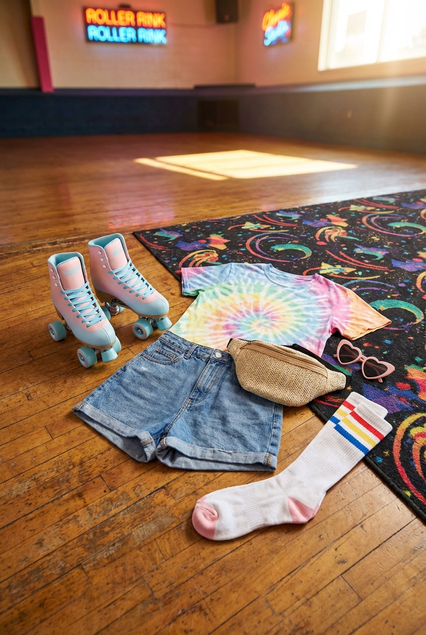 Playful Roller Skating Rink Styles With Retro Pieces