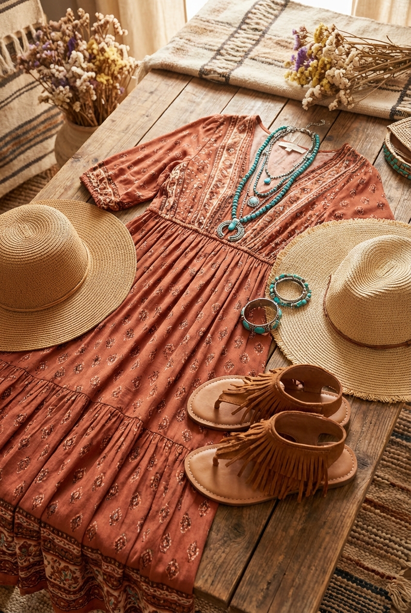 Boho Festival Styles With Flowy Maxi Dresses