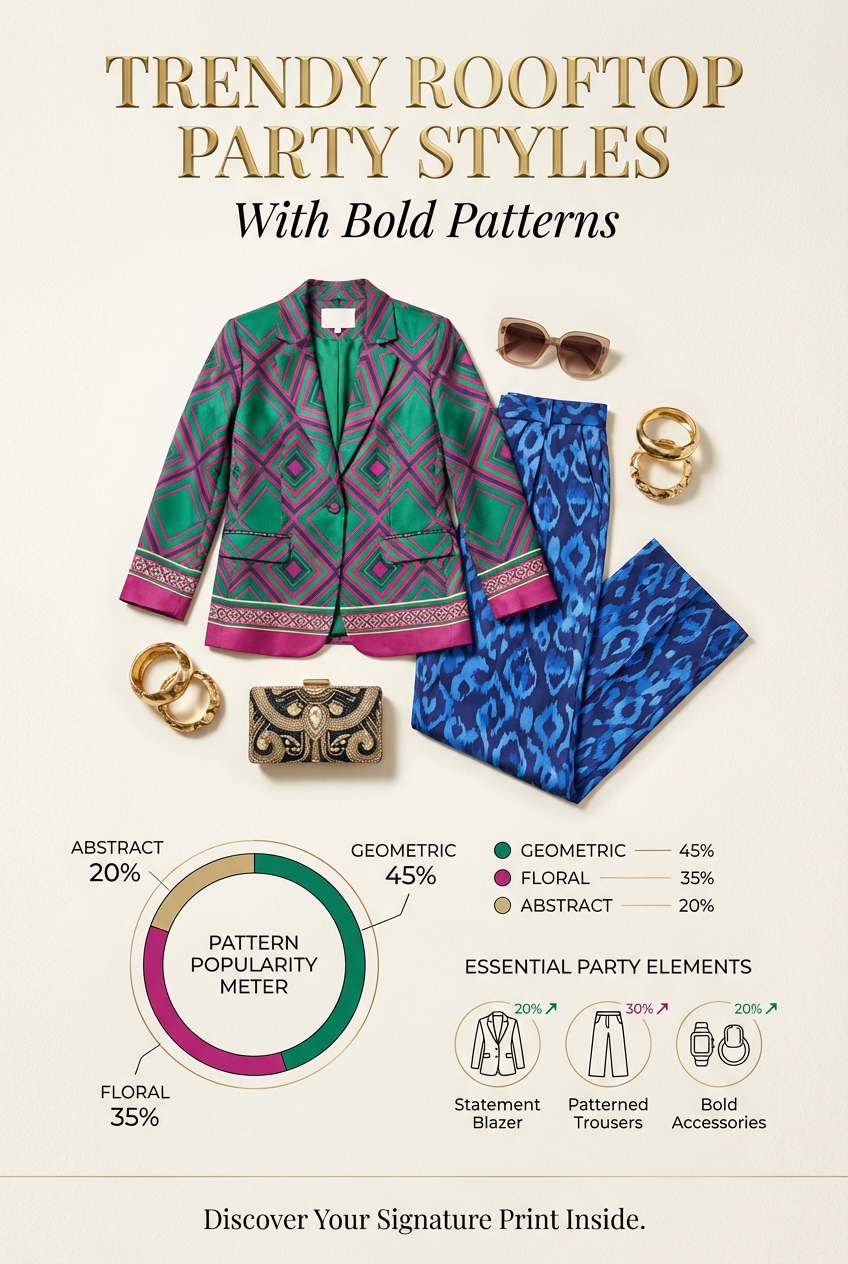 Trendy Rooftop Party Styles With Bold Patterns - photo 3