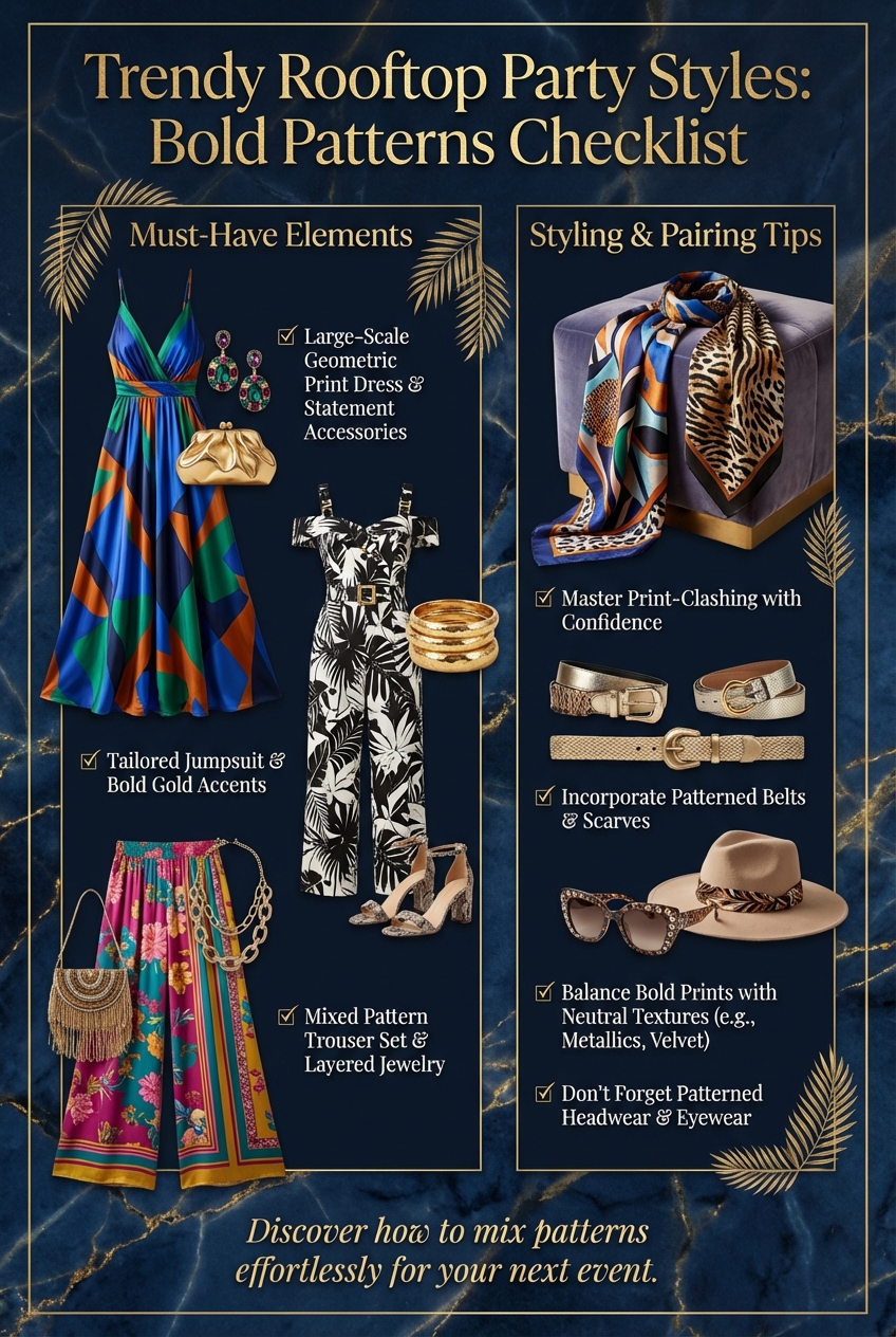 Trendy Rooftop Party Styles With Bold Patterns - photo 5