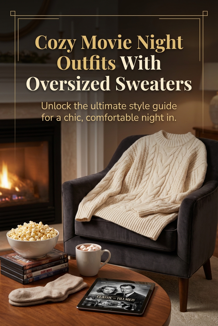 Cozy Movie Night Outfits With Oversized Sweaters - photo 2