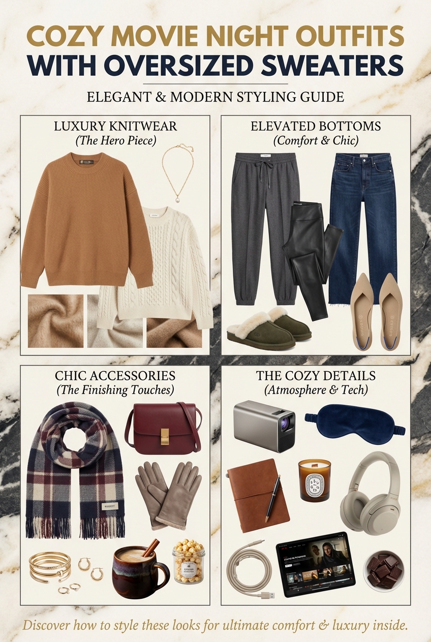 Cozy Movie Night Outfits With Oversized Sweaters - photo 4