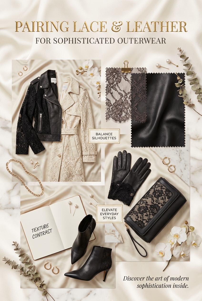 Pairing Lace And Leather For Sophisticated Outerwear - photo 4