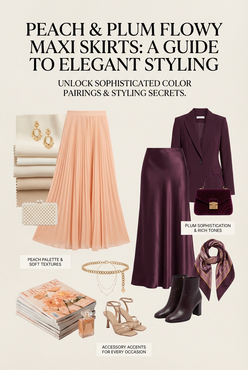 Peach And Plum Color Ideas For Flowy Maxi Skirts A Guide To Elegant Styling - photo 4