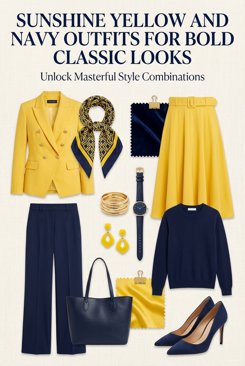 Sunshine Yellow And Navy Outfits For Bold Classic Looks - photo 4