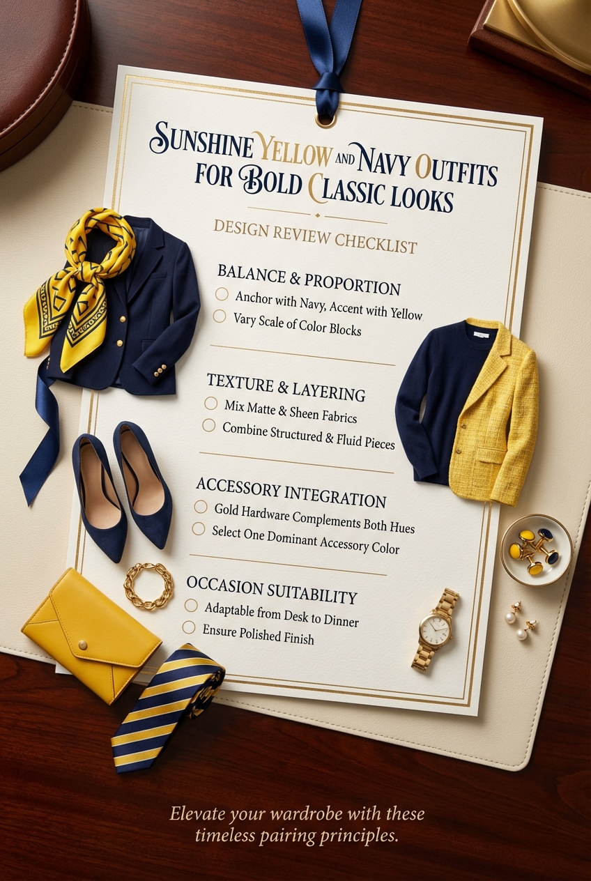 Sunshine Yellow And Navy Outfits For Bold Classic Looks - photo 5