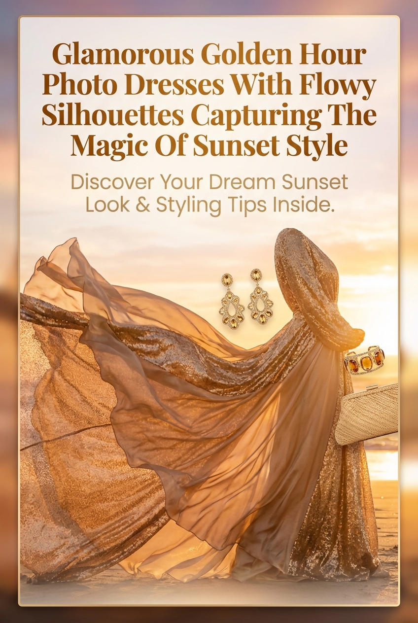 Glamorous Golden Hour Photo Dresses With Flowy Silhouettes Capturing The Magic Of Sunset Style - photo 2