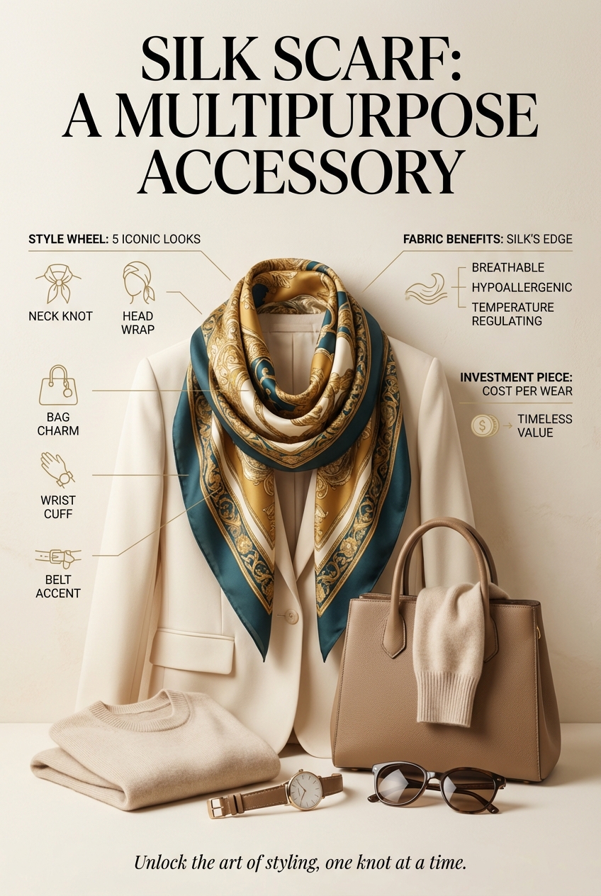 Silk Scarf A Multipurpose Accessory - photo 3