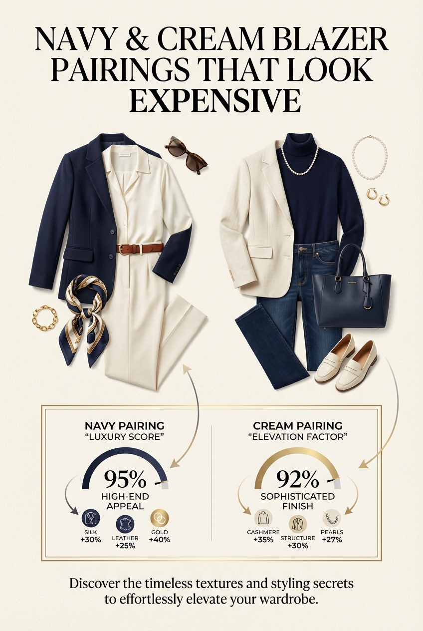 Navy And Cream Blazer Pairings That Look Expensive - photo 3