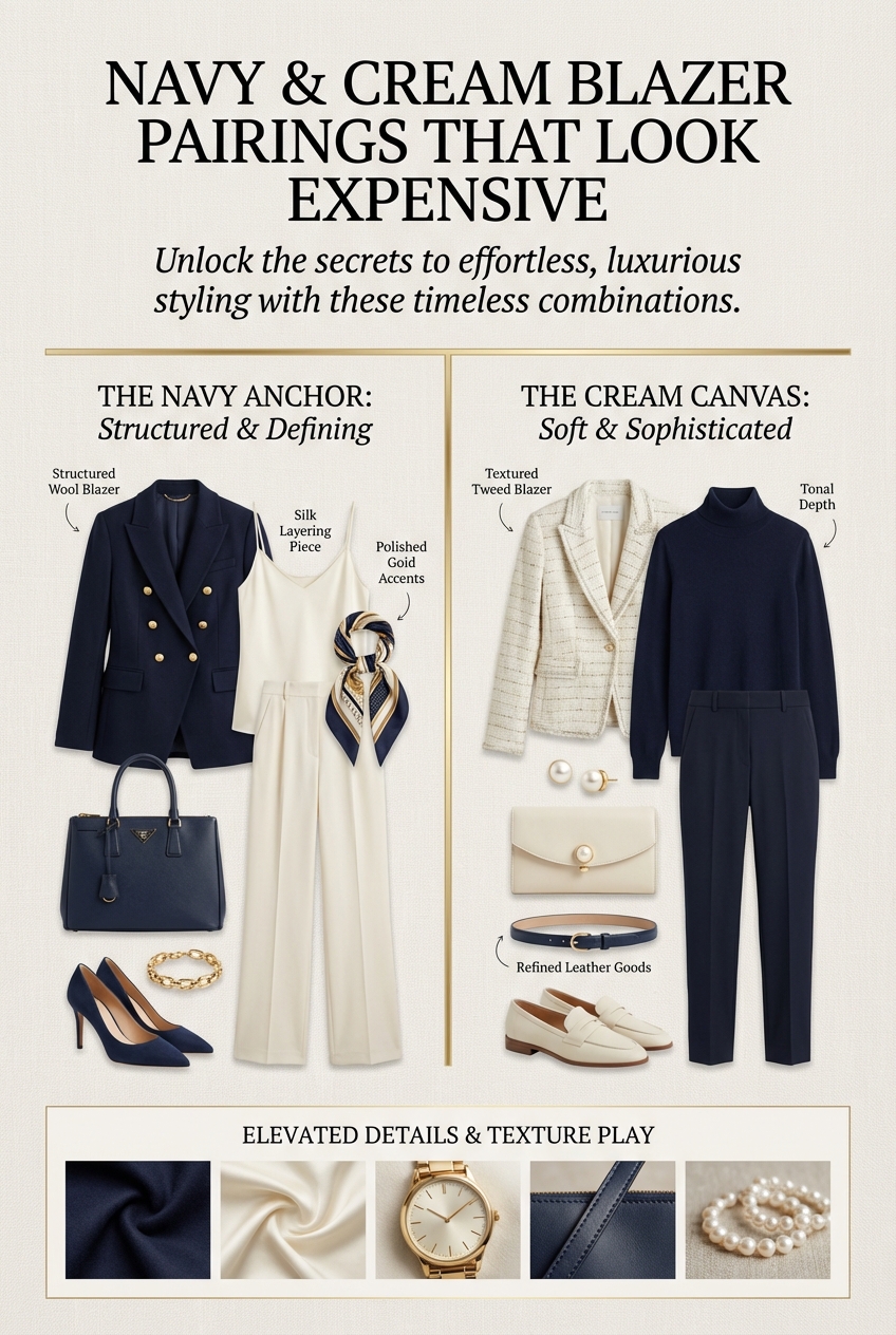 Navy And Cream Blazer Pairings That Look Expensive - photo 4