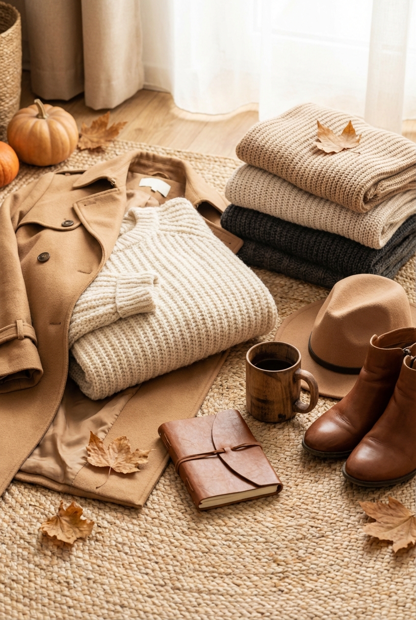 Layered Neutrals For Cozy Fall Aesthetics