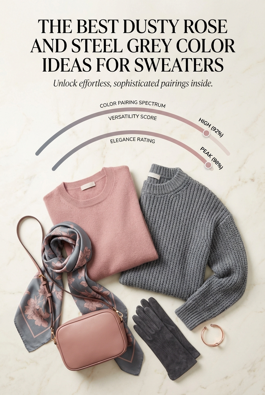 The Best Dusty Rose And Steel Grey Color Ideas For Sweaters - photo 3