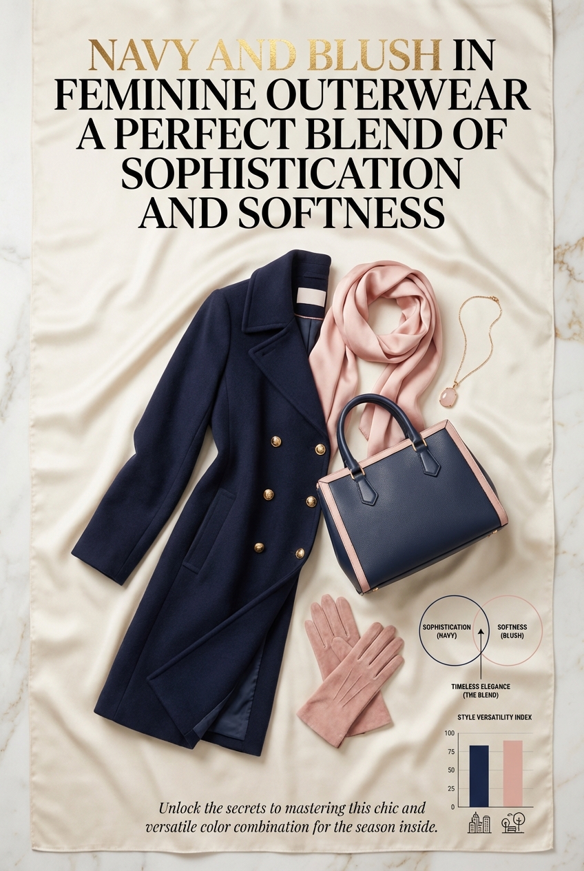 Navy And Blush In Feminine Outerwear A Perfect Blend Of Sophistication And Softness - photo 3
