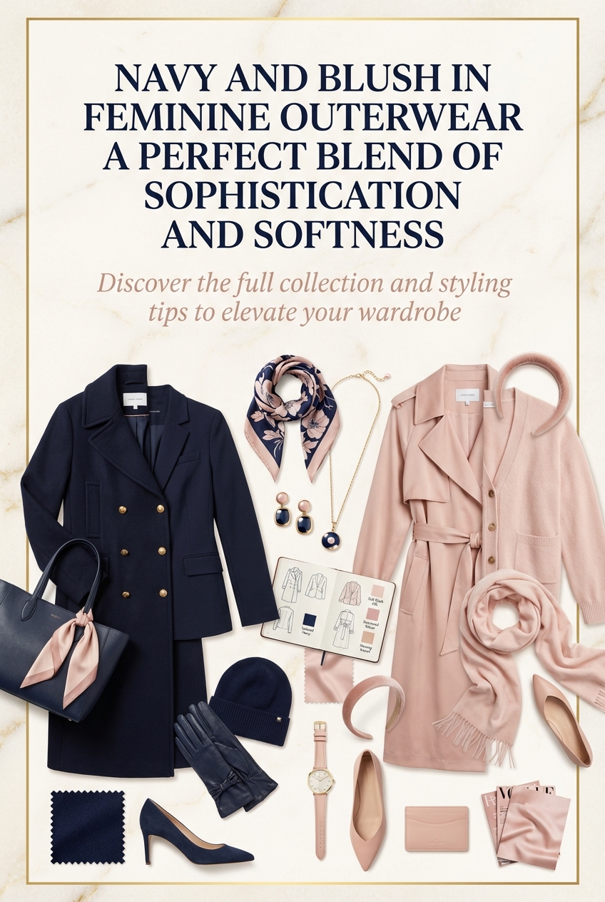 Navy And Blush In Feminine Outerwear A Perfect Blend Of Sophistication And Softness - photo 4